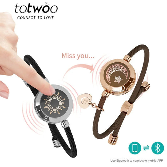 Long Distance Touch Bracelets – Light & Vibrate for Couples